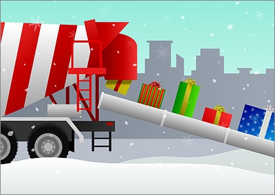 Candy Cane Concrete Mixer