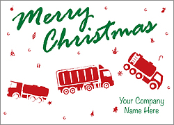 Christmas Tanker Truck Card
