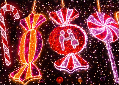 Corporate Christmas Lights Card (Glossy White) 