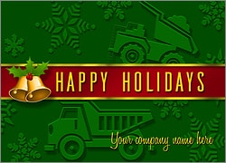 Dump Truck Card Green