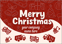 Dump Truck Cheer Card