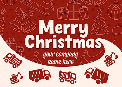 Dump Truck Cheer Card (Glossy White)