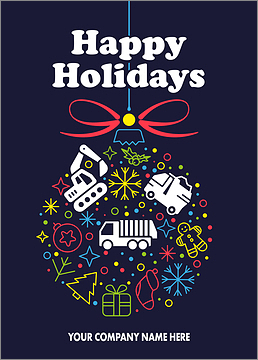 Dump Truck Holiday Joy Card