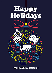Dump Truck Holiday Joy Card