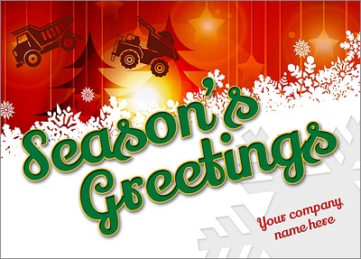 Dump Truck Snow Card