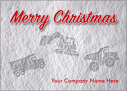 Dump Truck Snow Print Card