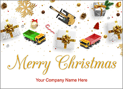 Dump Truck Tools Holiday Card