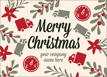 Festive Tanker Truck Card