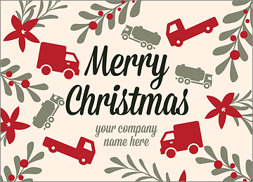 Holiday Dump Truck Card