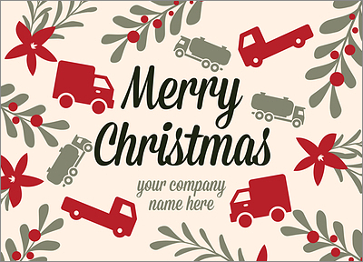 Holiday Dump Truck Card