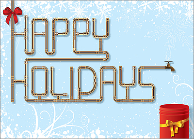 Holiday Plumber Card (Glossy White)