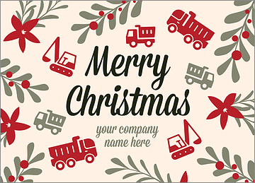 Merry Dump Truck Greeting Card