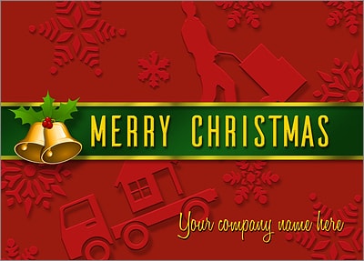 Moving Card Red (Glossy White)