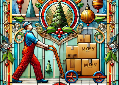 Moving Christmas Card Gaudy