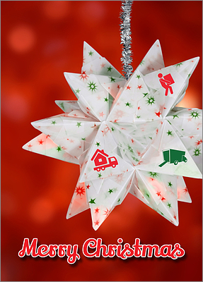 Moving Christmas Star (Glossy White) 