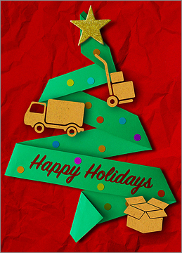 Moving Green Tree Card