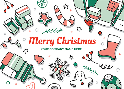 Moving Merry Christmas Card (Glossy White) 