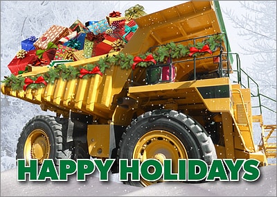 Present Hauler Christmas Card