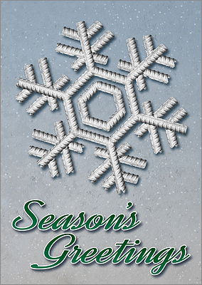 Rebar Christmas Card (Glossy White) 