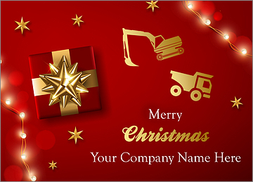 Red Dump Truck Christmas Card