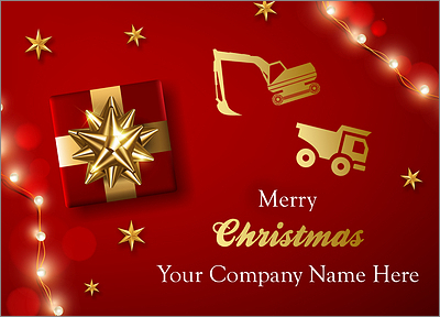 Red Dump Truck Christmas Card