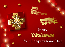 Red Trucking Christmas Card