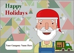 Santa Movers Christmas Card