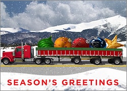 Semi Truck Christmas Card