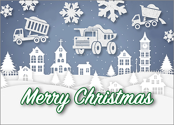 Snowy Dump Truck Card