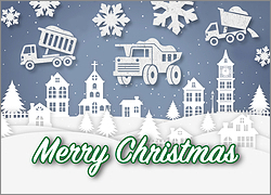 Snowy Dump Truck Card