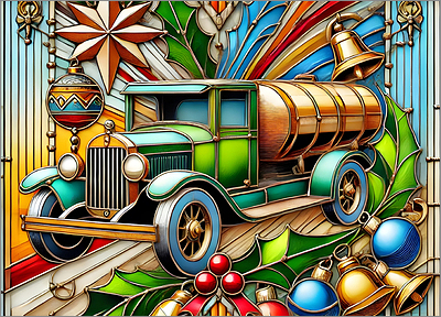 Tanker Christmas Card Standard