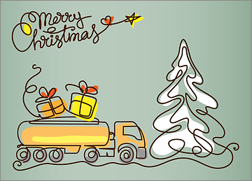 Tanker Christmas Card