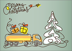 Tanker Christmas Card