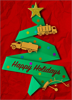 Tanker Green Tree Card