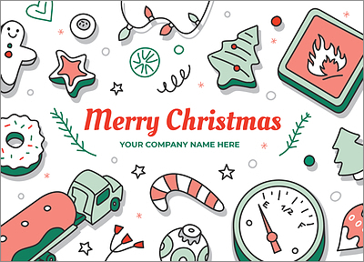 Tanker Truck Merry Holiday Card