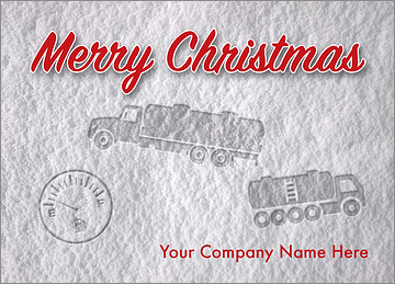 Tanker Truck Snow Print Card