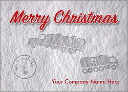 Tanker Truck Snow Print Card