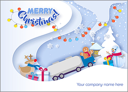 Tanker Truck Snowflake Card