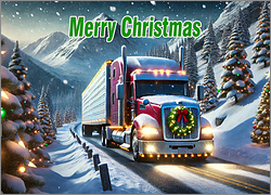 Trucking Christmas Card Festive