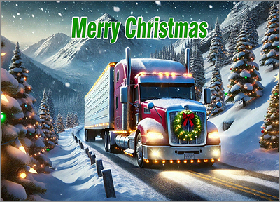 Trucking Christmas Card Festive