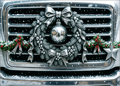 Trucking Christmas Card Grill