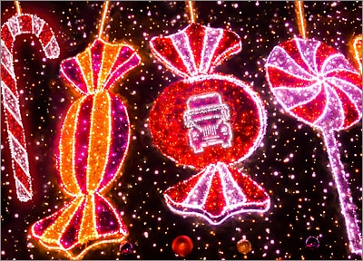 Trucking Christmas Lights Card