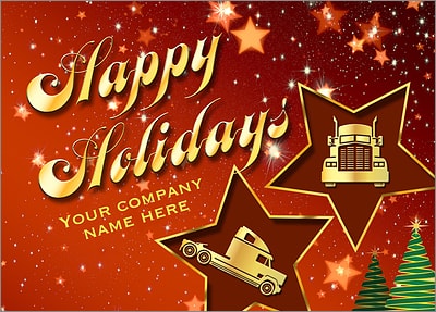 Trucking Christmas Sky (Glossy White)