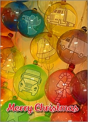 Trucking Glass Ornaments