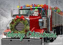 Trucking Holiday Card