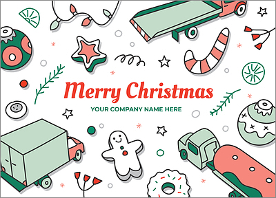 Trucking Merry Christmas Card