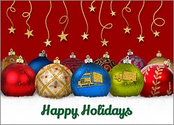 Trucking Ornament Card