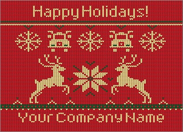 Trucking Reindeer Christmas Card