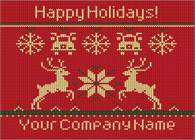 Trucking Reindeer Christmas Card