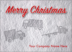 Trucking Snow Print Card